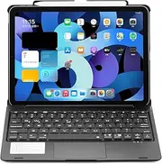 iPad Keyboard Case for iPad Pro 11 inch 2022 2021 2020 2018 and iPad Air 5th 4th Generation 10.9” 2022 2020 Bluetooth Keyboard with Back Light Touchpad Pencil Holder Black