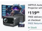 Projector bundle WiFi 6 and Bluetooth Portable Outdoor Auto Focus/Keystone iOS