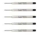 5 x PARKER QUINK FLOW BALL PEN BP REFILL BLACK INK FINE NIB WITH FREE SHIPPING