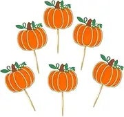 Confetti! Pumpkin Cupcake Toppers, Fall Party Theme, Pumpkin Birthday, Thanksgiving, Halloween Decorations Party Cake Decorations Supplies