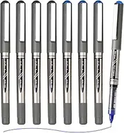 EYEYE Rollerball Pens, 0.7mm Extra Fine Point Needle Tip, 4 Black 4 Blue Liquid Ink Rollerball Pens Quick Drying, Rolling Pen Smooth Writing for Journaling, Note Taking, Office and School Supplies