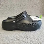 Crocs Women’s Platform Shoes Size 11 Black Baya Platform Clogs 208186-001