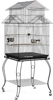 Bird Supplies Bird Carrier Bird Cage Accessories Bird House Outdoor Big Bird Cage Parrot Canary Parrot Macaw with 4 Pulleys for Easy Movement Bird Playground