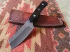 New Style Custom Hand Made Damascus Steel Tanto Knife With Black Horn Handle