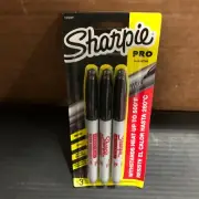 3 PK Sharpie PRO BLK FINE TIP PERMANENT MARKER High Heat 500° Non-Toxic 13763PP