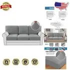 Dove Checkered Premium Sofa Slipcovers – 6-Piece Set for Ultimate Protection
