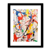 White Dripping Color Framed Art Framed print Art Poster