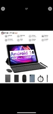 PRITOM Android 13 Tablet 10 inch Tablet Octa-Core 5G WiFi 4GB RAM 128GB ROM