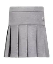 Moncler Enfant Logo Patch Pleated Skirt 8Y,14Y,12Y,10Y grey