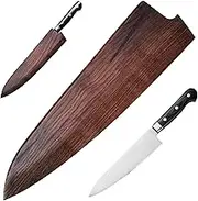Chef Knife Sheath for 8in/9in Knife Textured Wooden Knife Guard Natural Decorative Knife Guard Portable Replacement Knife Protector Sleeve, Chef Gifts Multifunctional-