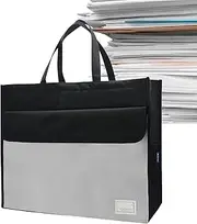 [Generic] Business Briefcase Bag for Files, File Bag with Handle | Document Bag with Handle | Business Document Bag with Zipper, Waterproof File Folder Bag