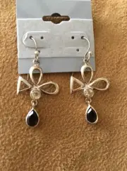 Sterling Silver .925 Smoky Topaz Geometrical Shaped Earrings