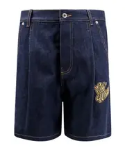 Off-White Logo Patch Denim Shorts 29,31 Black