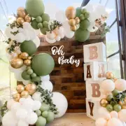 Retro Green Latex Balloon Arch Garland Kit Reusable Wedding Baby Shower beoCl