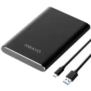 HWAYO 1TB Portable External Hard Drive USB3.1 Gen 1 Type C Ultra Slim 2.5'' H...