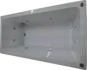 Vizzini Gaetano Drop In Spa Bath - White - 1500mm (L) x 800mm (W) x 480mm (H) - 12, Manual Controls