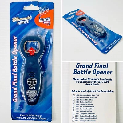 RARE Genuine AFL Geelong Cats Memorable Moments 2007 Grand Final Bottle Opener