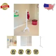 Lightweight Wooden Kids Coat Rack with Glossy Finish and 4 Storage Hooks