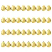 40 Pack 0.9" x 0.7" Fishing Lure Blades with Plastic Storage Box, Gold Tone