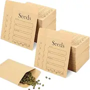 Joyberg 156 3.15'x4.72' Kraft Seed Saving Storage Envelopes, Self Sealing Mini Envelopes for Flower and Vegetable Seed Collection