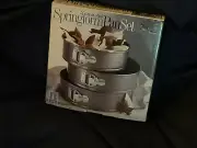 Springform Pan Set 3 Non Stick Robinson Design Group 85186 Box New 8.5 9.5 10