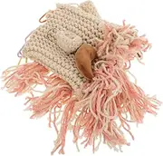 [VALICLUD] Cute Animal Horn Wool Hat Knitted Beanie for Women Warm Stylish Party Headpiece for Outdoor Parties