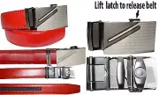 Men's belt 43" Genuine Leather Belt Dress & Casual New Automatic lock Buckle XL
