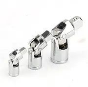 NMNCBNTKGD Universal Joint Set Socket Ratchet Wrench Adapter 1/4" 3/8" 1/2" Extension Bar Adapter Crv Steel(Total 3pcs)