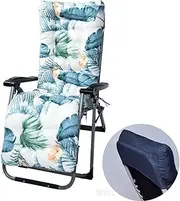 67 Inch Patio Lounge Chair Cushion,Rocking Chair Sofa Cushion,Indoor/Outdoor Floral Printed Lounger Cushions with Ties and Top Cover Non-Slip High Back Chair Cushions (Style 3)