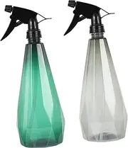 SUPVOX 2pcs Multipurpose Gardening Watering Spray Bottle Durable Sun Protection Lightweight for Home Use Cleaning Elegant Design Grey Bamboo Leaf