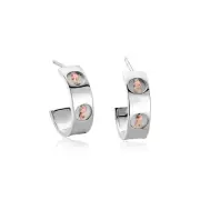 Clogau Gold Tree of Life Insignia Silver Half-Hoop Earrings - 3STOL0180