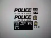 Blasdell York Police Vehicle Decals 1:24