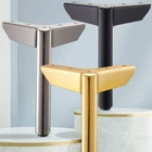 2x DIY Metal Furniture Feet Table Foot Bracket For Cabinet Sofa Bed Support Leg