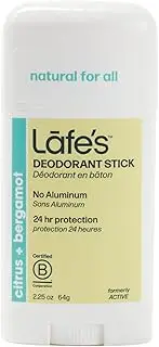 Lafe's Deodorant Stick, Citrus & Bergamot, 2.25 Ounce (Packa