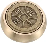Brass Round Block Paperweight Traditional Calligraphy Weight Solid Brass Material Elegant Office Decor Desk Accessory for