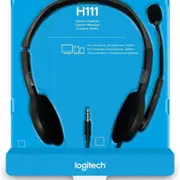 Logitech H111 Strereo Headset (Single 3.5mm Jack) Cable length: 7.71 ft (2.35 m) 2-Year Limited Hardware Warranty