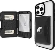 Pelican Protector AirTag MagSafe Wallet - RFID Blocking, Heavy-Duty Hard Shell, Holds 5 Cards & Cash, Unisex Adults, Black