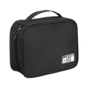 Travel Cable Organizer Bag, Portable Electronic Organizer Pouch, Black