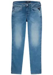 Replay Anbass Hyerflex X-lite Re-Used Blue Slim-leg Jeans - W28/L32 W28/L32