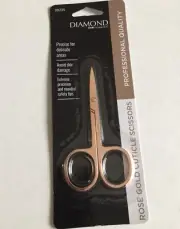 One (1) New Diamond Cosmetics Cuticle Scissors Rose Gold Tone