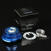 NRG STEERING WHEEL LOCK QUICK RELEASE ADAPTOR KIT GEN 2.8 BLUE BODY+FLARED RING