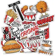 Desert Cactus KFC Sticker Kentucky Fried Chicken Sticker Vinyl Decals Laptop Water Bottle Car Scrapbook T2 (Type 2-1)