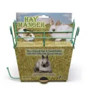 Hay Manger With Salt Hanger Feeder For Small Animals 8L X 2.5W X 7H Assorted