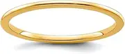 [Stackable Expressions] 10ky 1.2mm Half Round Stackable Band Ring Size 4-Stackable-Ring for Women and Men