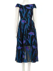 Floral Pattern Midi Length Dress