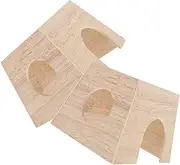 BESPORTBLE 2Pcs Small Wooden Hedgehog Hideout House Multi Functional Rutin Chicken Nest Durable Hamster Nest Safe Fun Pet Play Space for Small Animals