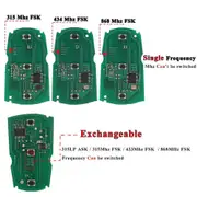 CAS3 CAS3+ Car Remote Key 315 /315LP /433/ 868MHz for BMW E60 E70 E90 1/3/5/7 Series X5 X6 Z4 Transmitter Chip PCF7953 1 Circuit Board