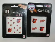 Baltimore Orioles O's Peel & Stick Temporary Tattoos Lot Of 2 packs Nails Face