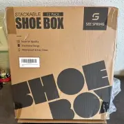 See Spring 12 Pack Stackable White Shoe Boxes