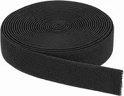 uxcell Elastic Bands for Sewing 2.5cm x 4.6m Black Knit Elastic Spool High Elasticity for Wigs, Waistband, Pants, Craft DIY Projects